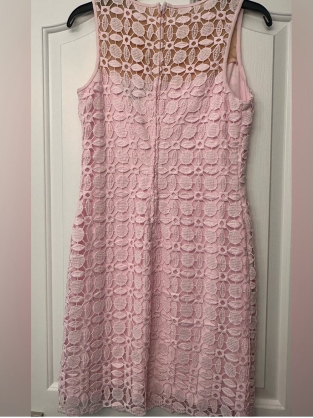 Ralph Lauren Sleeveless Pink Floral Lace Sheath Dress - Picture 4 of 6